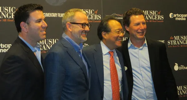 The Orchard's Paul Davidson, Morgan Neville, Yo-Yo Ma and Sony's Dennis Kooker